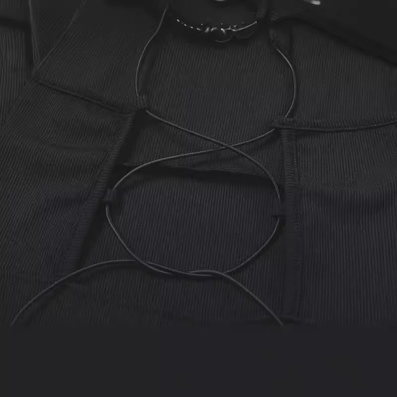 Robe Ajourée "Black Essence" –  Sculptante & Minimaliste